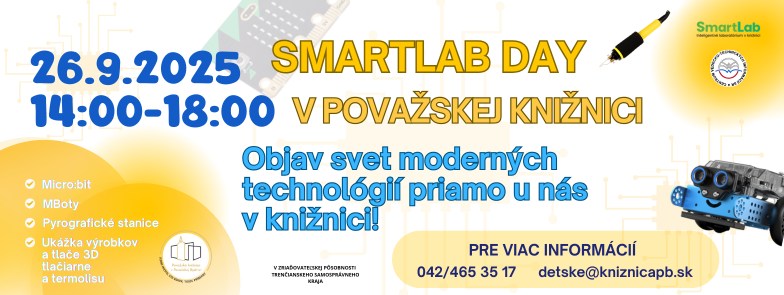 SMARTLAB DAY V POVAŽSKEJ KNIŽNICI
