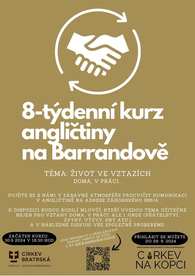 8-týdenní kurz angličtiny  na Barrandově