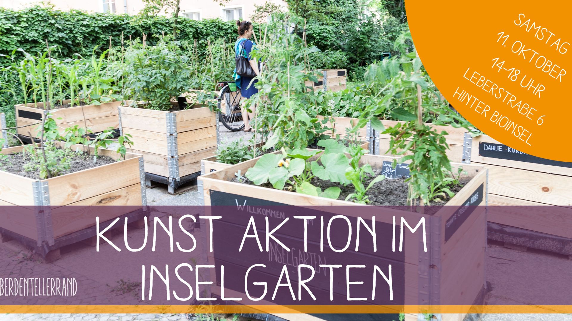 Kunst Aktion im Inselgarten