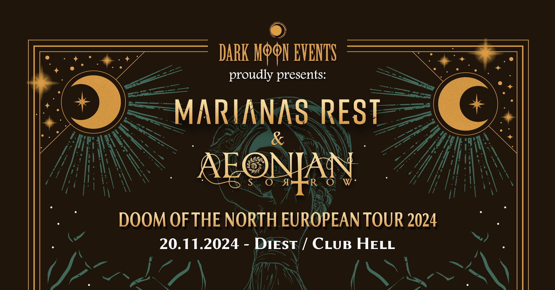 Doom Of The North Tour: Marianas Rest (FIN) // Aeonian Sorrow (FIN/GRE) @ Club Hell Diest
