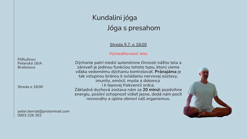Vymeditované leto - Vedomé dýchanie.