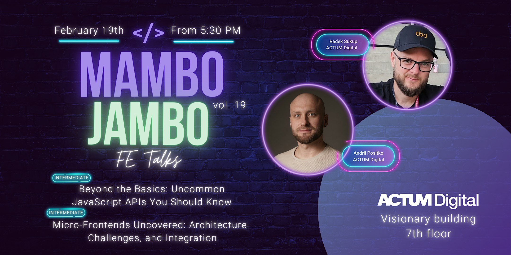 Mambo Jambo Tech Talks vol.19 - FE Talks