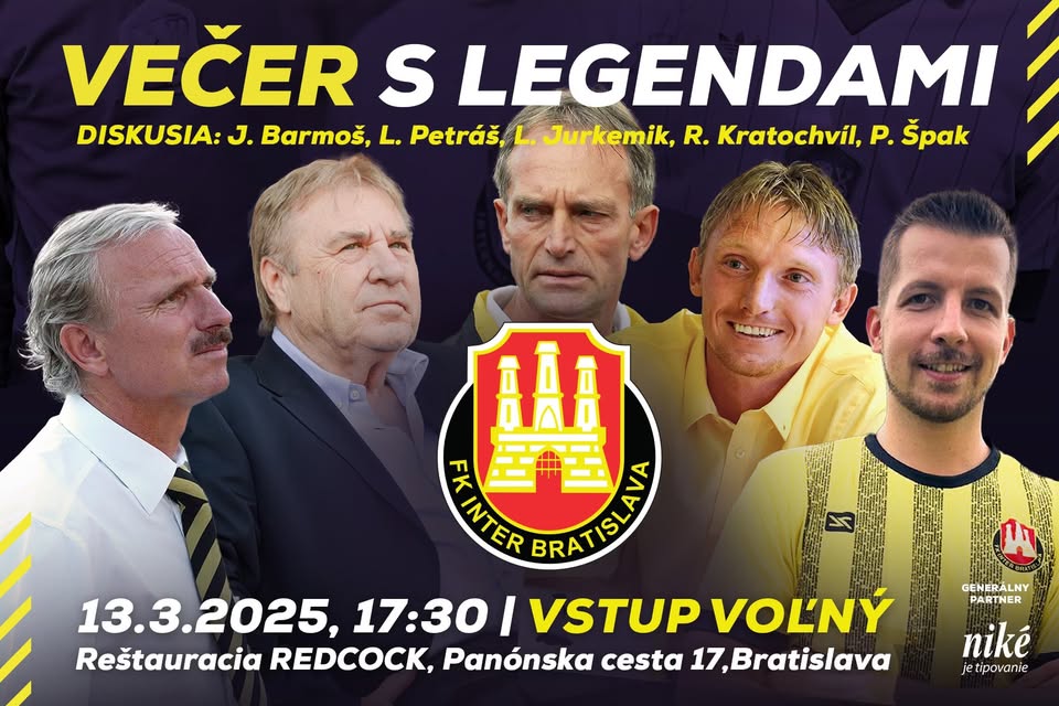 VEČER S LEGENDAMI FK INTER BRATISLAVA