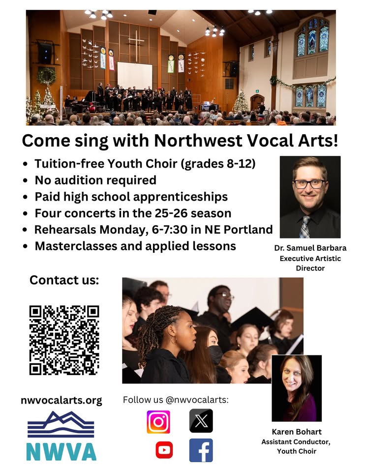 NWVA Youth Choir First Rehearsal and Pizza Party