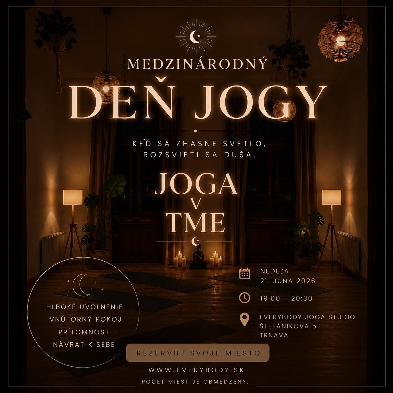Medzinárodný  deň jogy - Joga v tme
