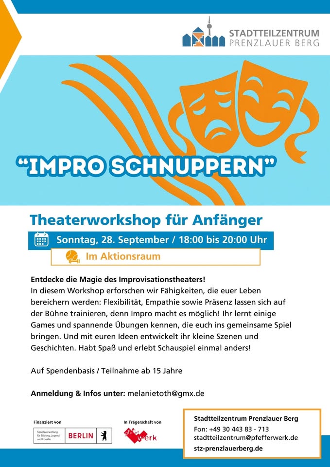 “Impro Schnuppern" - Theaterworkshop für Anfänger