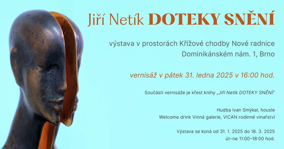 Jiří Netik DOTEKY SNĚNÍ - vernisáž výstavy a křest knihy