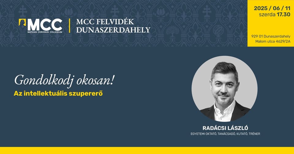 Gondolkodj okosan! - Az intellektuális szupererő - Radácsi László előadása Dunaszerdahelyen