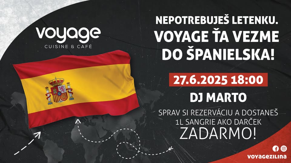 VOYAGE ŤA VEZME DO ŠPANIELSKA 27-6-2025