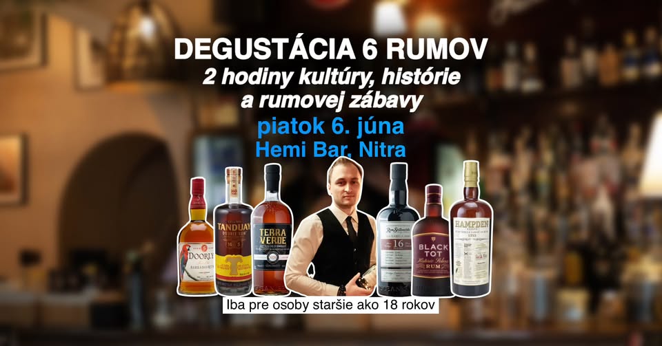 Zážitková Degustácia Rumu v Nitre - z Barbadosu až na Filipíny