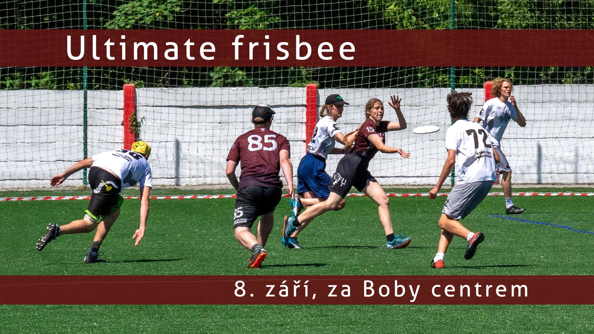 Ultimate frisbee - náborový trénink 2025 - 8. září, Brno za Boby centrem (1. termín)