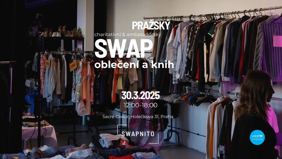 Pražský SWAP oblečení a knih [charitativní & ambasadorský]