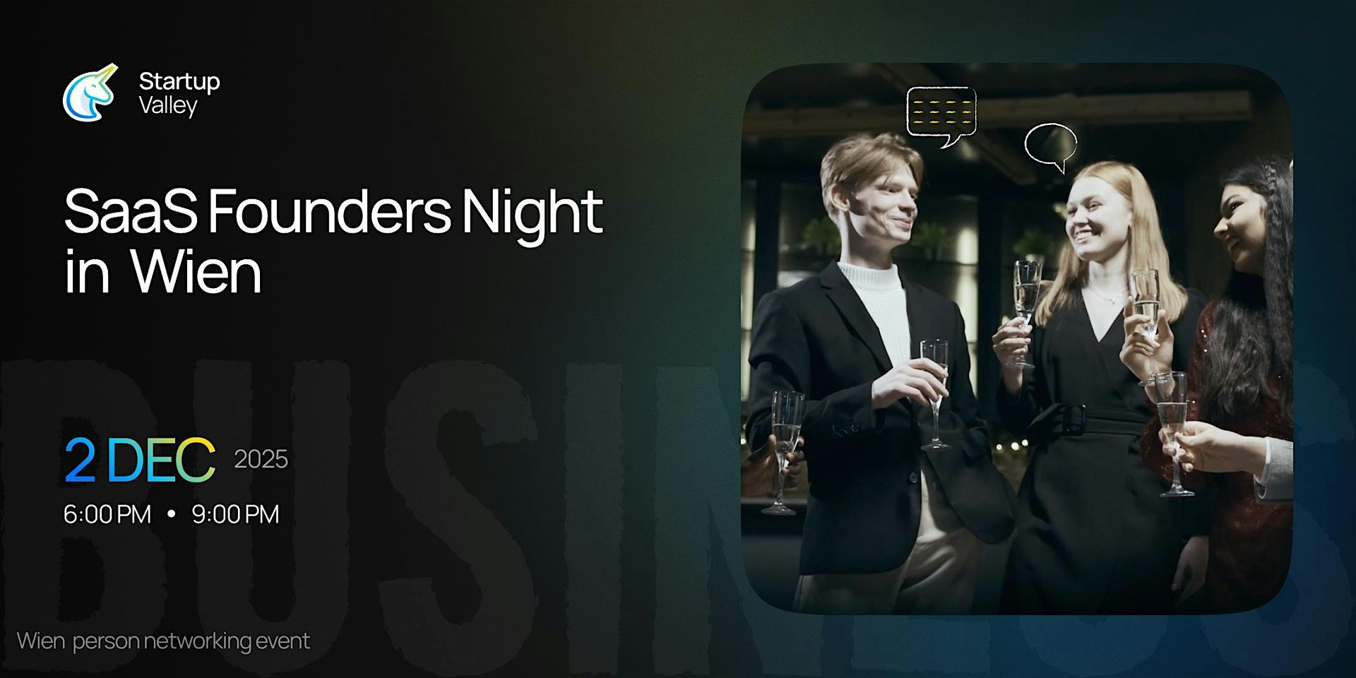 Startup Valley: SaaS Founders Night in Wien