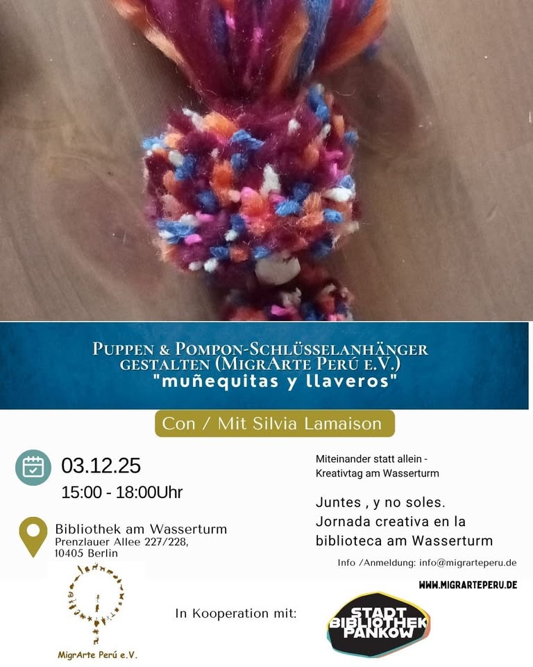 Juntas y No solas. Taller intergeneracional, creando pompones y llaveros