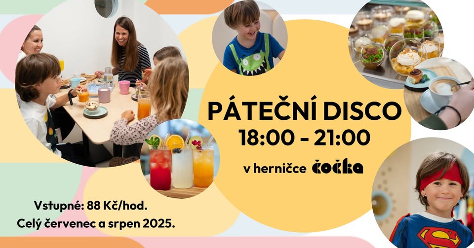 Páteční DISCO v herničce Čočka na Barrandově PO CELÉ LÉTO