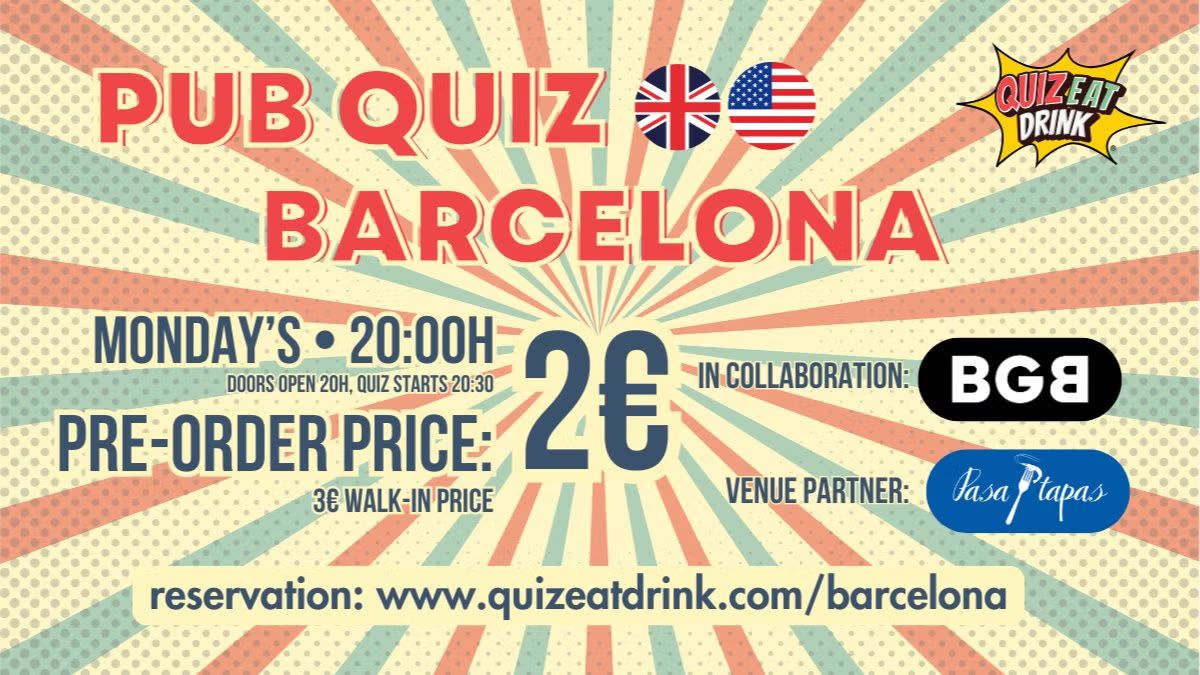 Q.E.D. Trivia night @pasa tapas (near barceloneta metro)