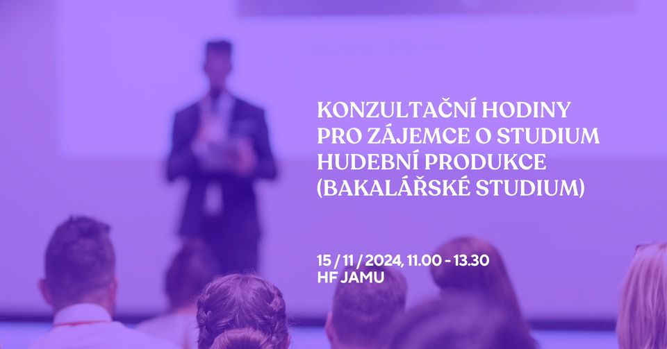 Konzultační hodiny - hudební produkce