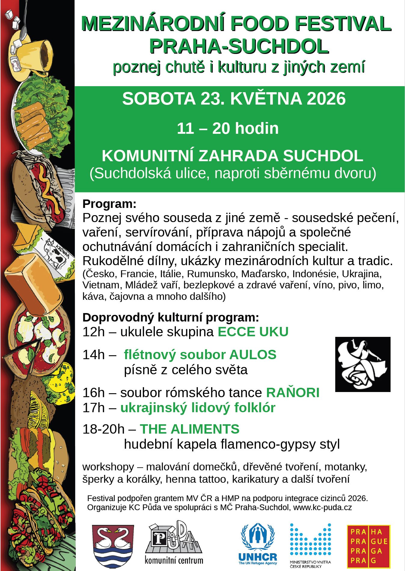 MEZINÁRODNÍ FOOD FESTIVAL PRAHA-SUCHDOL