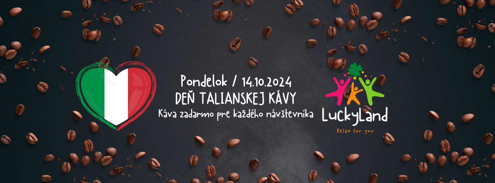 Deň talianskej kávy v LuckyLande. Káva zadarmo pre každého návštevníka
