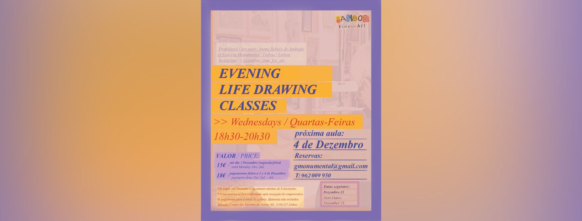 Evening Life Drawing Classes