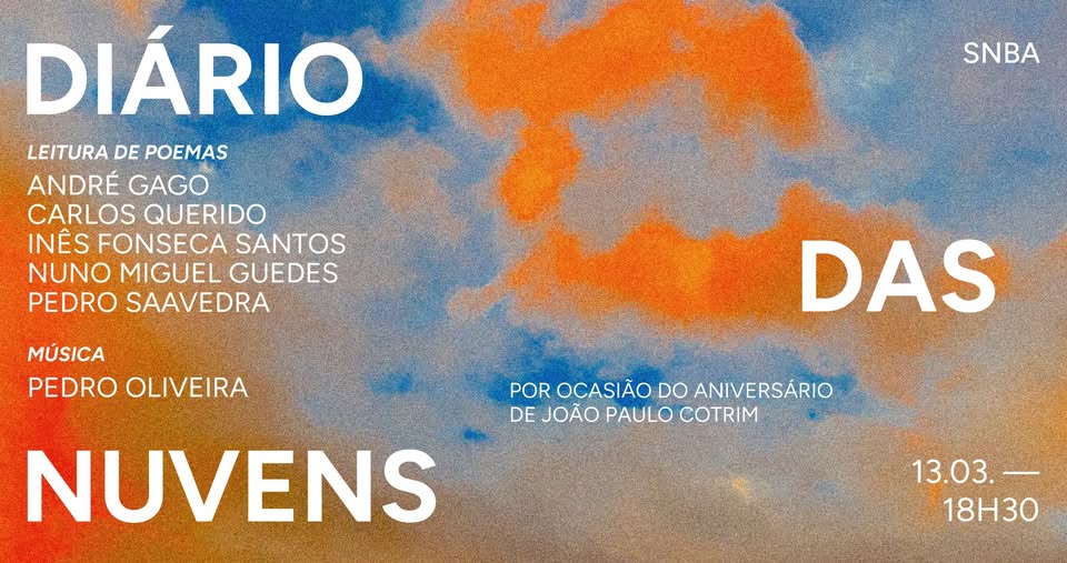 Diário das Nuvens/ Sessão de Poesia e Música