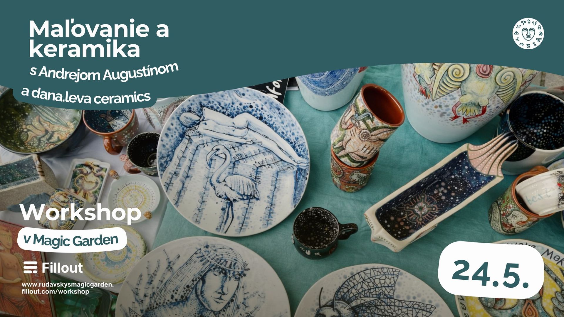 Zážitkový workshop v Magic Garden: maľovanie a keramika s Andrejom Augustínom a dana.leva ceramics