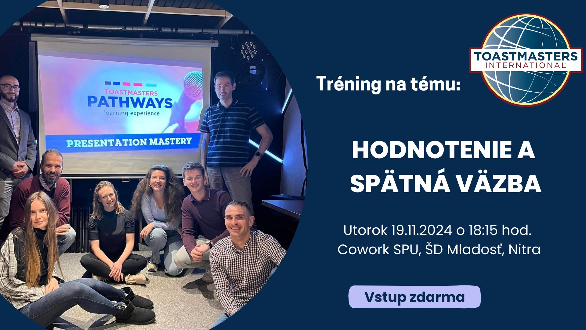 Tréning spätnej väzby (268. stretnutie Toastmasters Nitra)