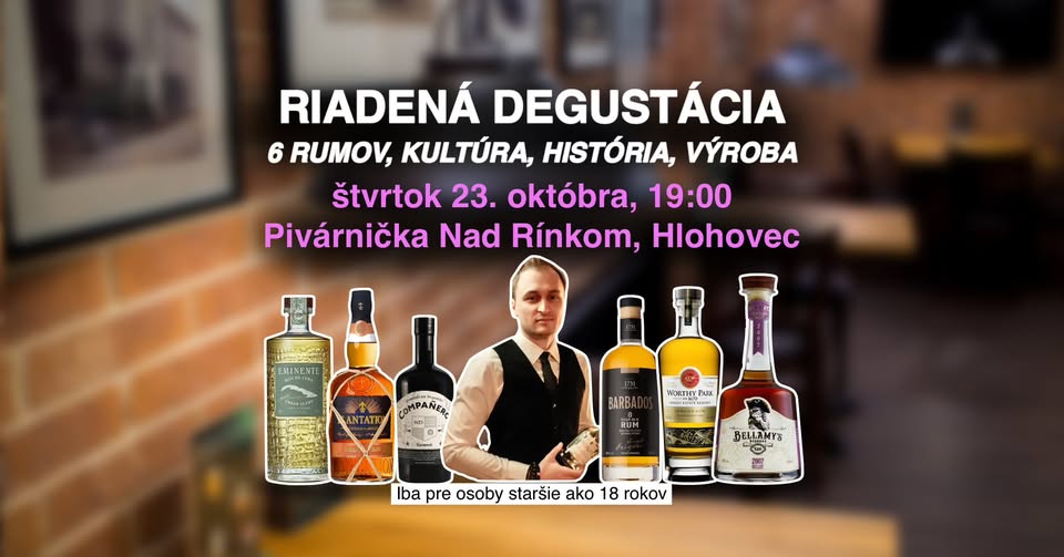 Zážitková riadená degustácia rumu Hlohovec - z Barbadosu do Guatemaly