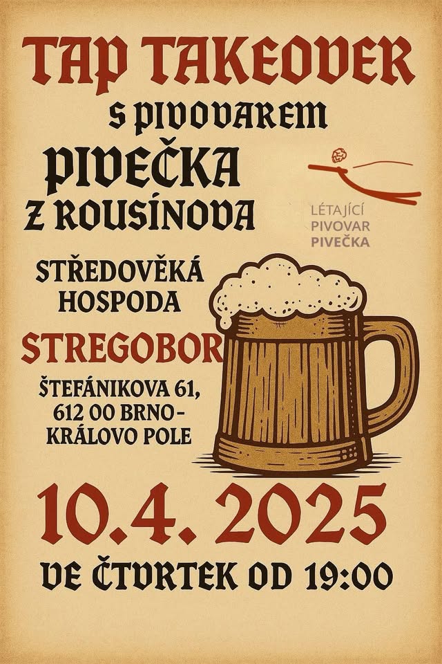 Tap takeover Pivečka ve Stregoboru
