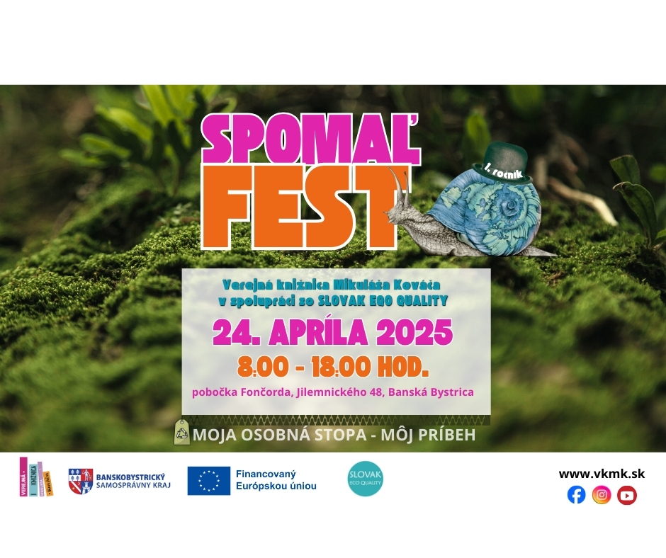 SPOMAĽ FEST - veľký zelený festival vo Verejnej knižnici Mikuláša Kováča