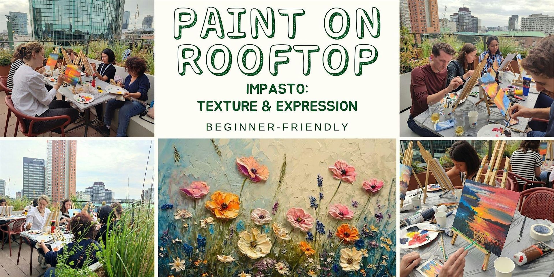Paint on Rooftop - Impasto: Texture & Expression - beginner friendly