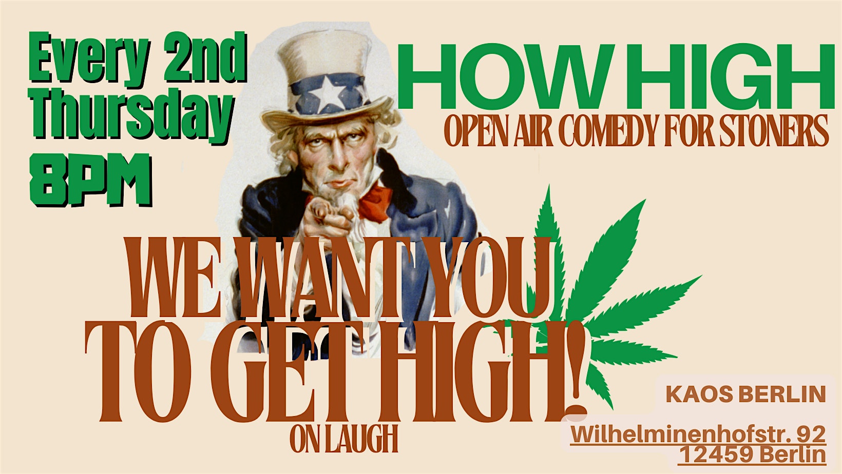 HOW HIGH?! OPEN AIR COMEDY for Stoners @KAOS