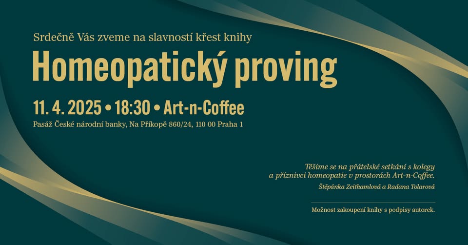 Křest knihy Homeopatický proving