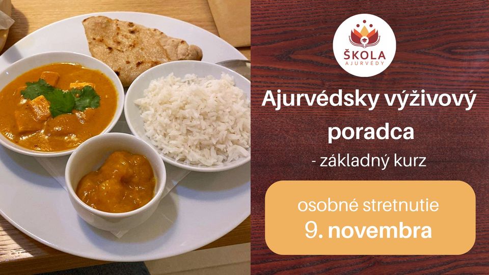 Kurz Ajurvédsky výživový poradca - základný kurz na Uloži pri Levoči