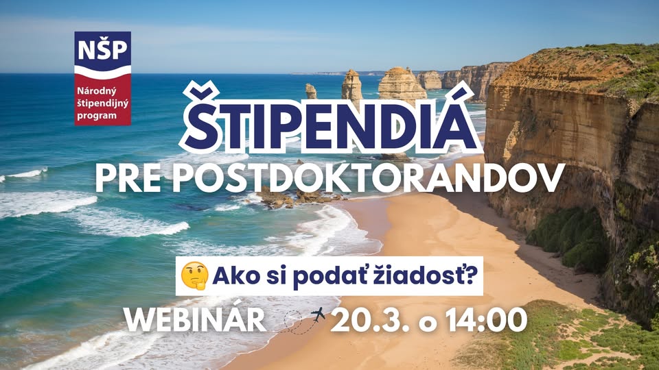 WEBINÁR Štipendiá pre postdoktorandov