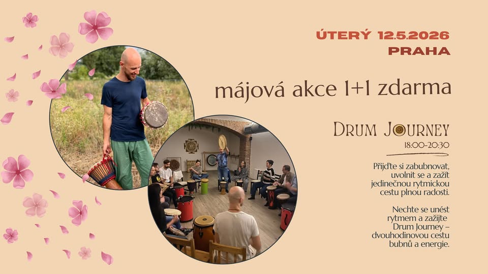 Májová Drum Journey v Praze 12.5.2026 | AKCE 1+1