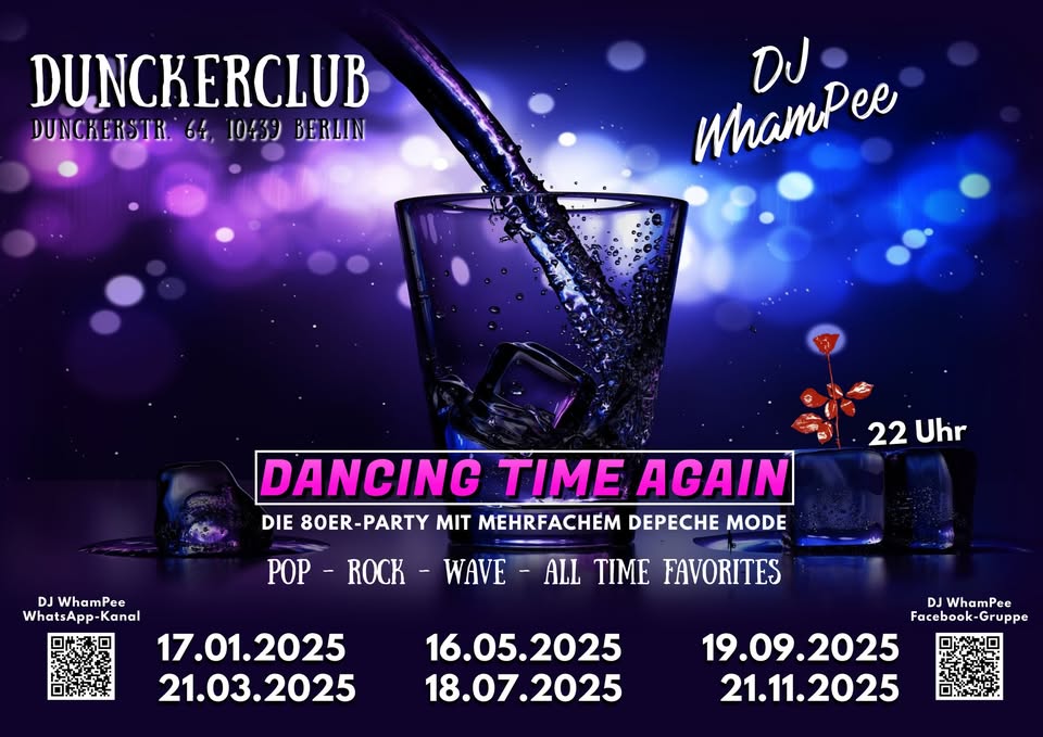 19.09.25 - DJ WhamPee: "DANCING TIME AGAIN" (80's & Depeche Mode)