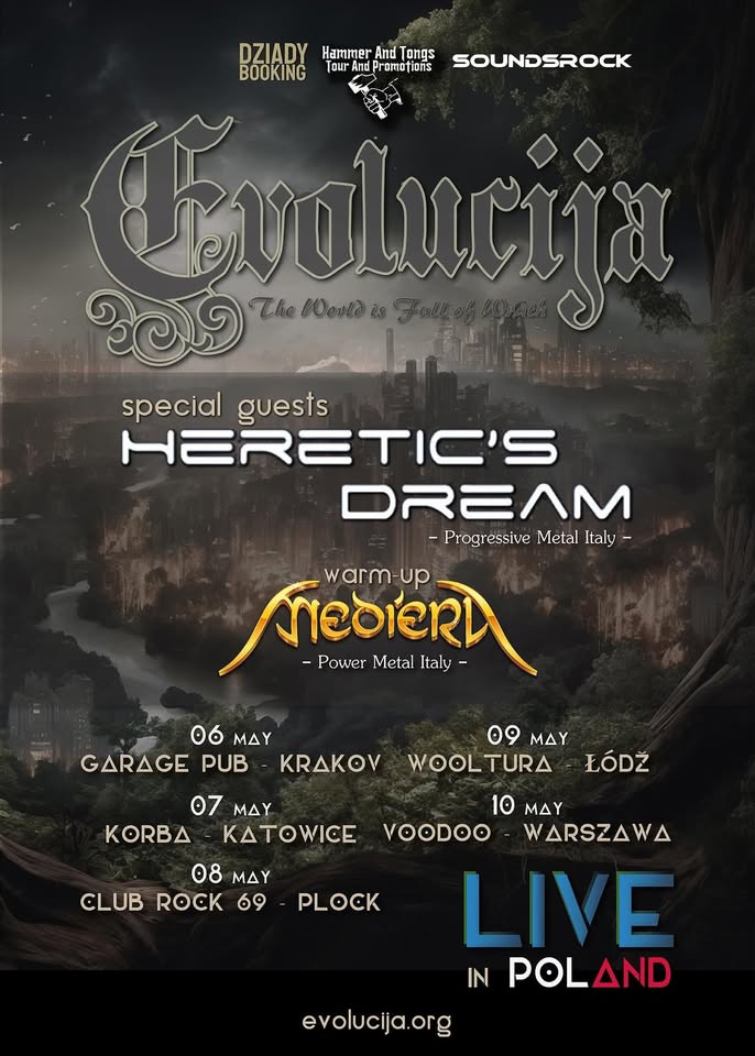 07.05.25 /Evolucija (CH-SERB)+Heretic's Dream(IT)+Mediera (IT)  / Katowice / Korba Club