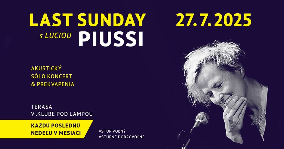🎤 Lucia Piussi – akusticky v .klube pod lampou