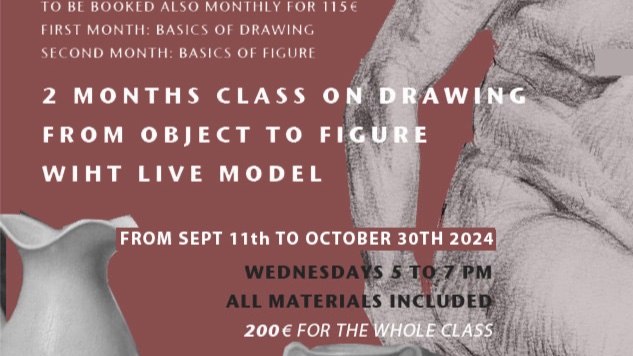 2 MONTH CLASS FOR BEGINNERS  FROM BASIC SHAPES TO FIGURE  with live model