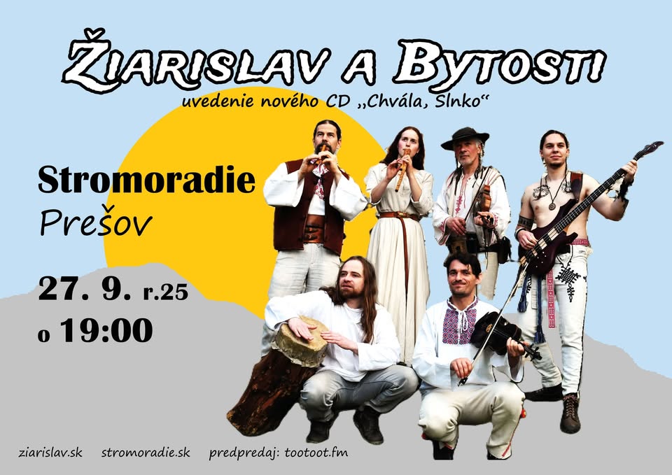 ŽIARISLAV A BYTOSTI v Prešovskom STROMORADÍ - uvedenie nového CD "Chvála, Slnko"