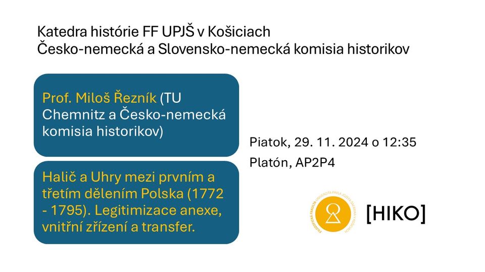 Hosťovská prednáška prof. Miloš Řezník