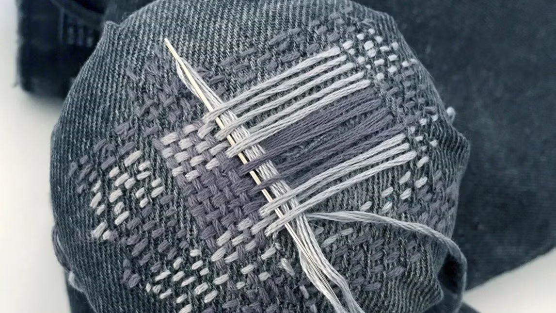 Woven darning for beginners