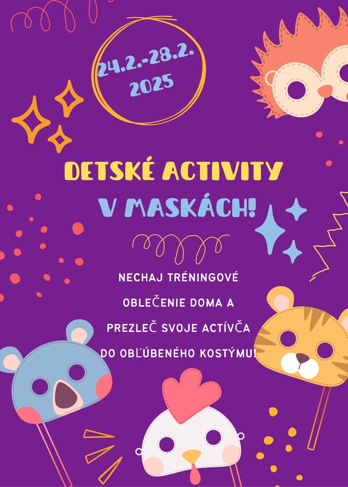 Detské activity v Active aréne v kostýmoch 🎭