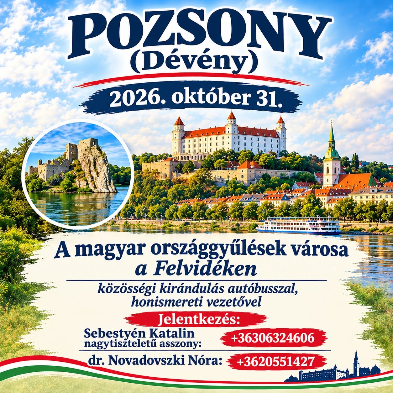 Honismereti kirándulás Pozsonyba és Dévénybe