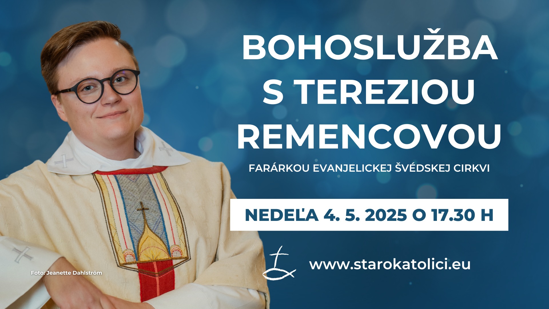 Bohoslužba s Tereziou Remencovou zo Švédskej cirkvi v kaplnke sv. Ladislava v Primaciálnom paláci