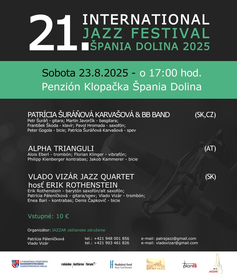 21. International Jazz Festival Špania Dolina 2025