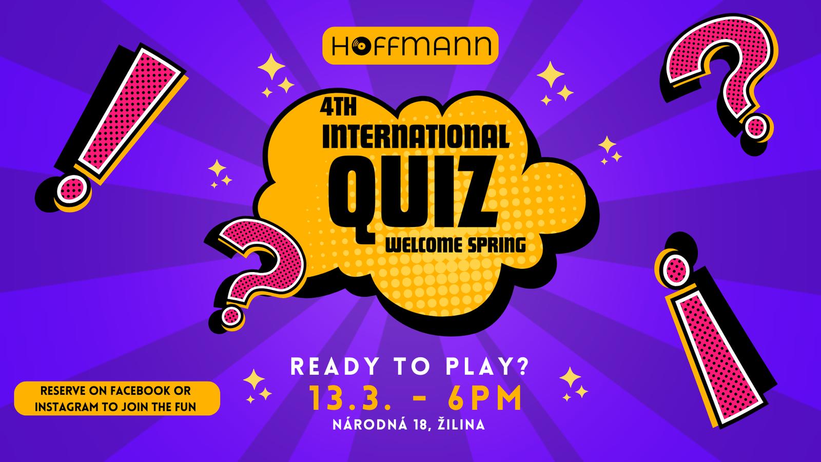 4th International Pub Quiz - Spring edition