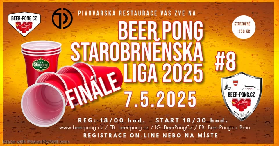 Starobrněnská Beer-Pong liga 2025 8# Finále!!!