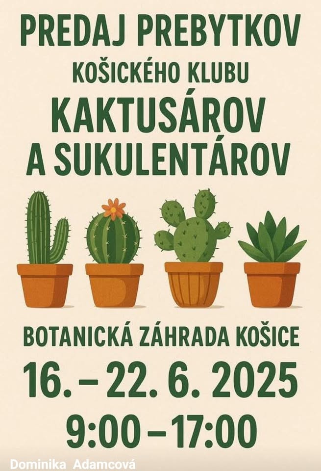 Predajna akcia sukulentov a kaktusov